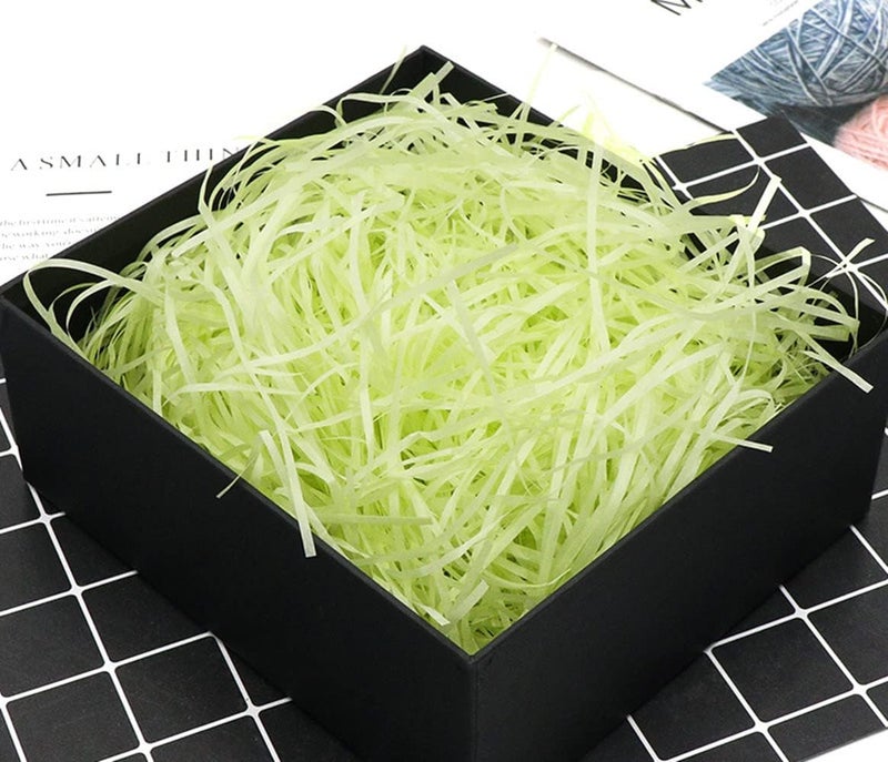 JINZOFLY Easter Grass, 100g Shredded Paper for Gift Box, Crinkle Cut Paper Shred Filler for Gift Wrapping & Basket Filling(Light Green) - Image 2